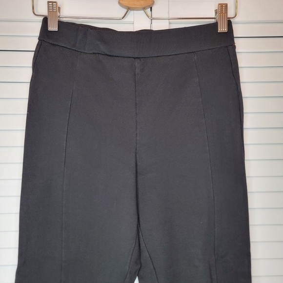 1.STATE‎ Front Slit Ankle Pants Seamed Black Women's Sz Small Minimalist Classic - Picture 2 of 13